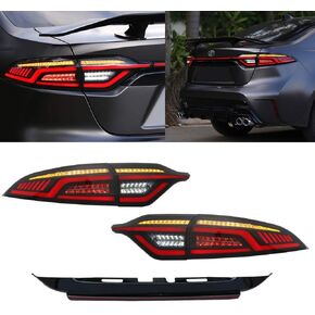 أضواء خلفية LED وإضاءة الباب الخلفي لسيارة Toyota Corolla 2020 2021 2022 2023 4 قطع لبدء الرسوم المتحركة DRL مجموعة مصابيح خلفية بمؤشر متسلسل (تعتيم) in Kuwait