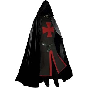 Medieval Crusader Knight Robe with Hooded Cloak & Surcoat for Warrior Renaissance Templar Tunic Epic Cosplay Costume in Saudi Arabia
