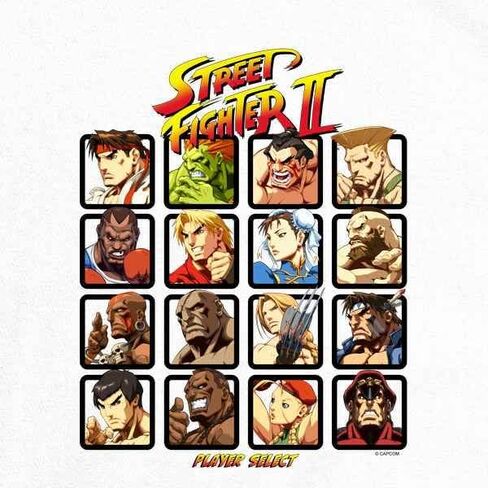Pop Threads Street Fighter 2 Player Select Video Gamer 90s Graphic Tee T-Shirt for Men in Saudi Arabia