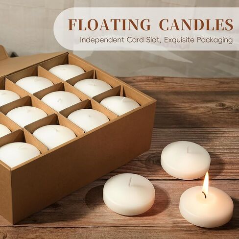 3 inch Floating Candles 36 Packs Black Floating Candles 8-9 Hours Floating Candle for Centerpieces 3" Water Candles for Cylinder Vases, Pool, Wedding, Party in Saudi Arabia