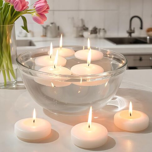 3 inch Floating Candles 36 Packs Black Floating Candles 8-9 Hours Floating Candle for Centerpieces 3" Water Candles for Cylinder Vases, Pool, Wedding, Party in Saudi Arabia