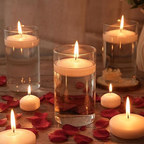 3 inch Floating Candles 36 Packs Black Floating Candles 8-9 Hours Floating Candle for Centerpieces 3" Water Candles for Cylinder Vases, Pool, Wedding, Party in Saudi Arabia