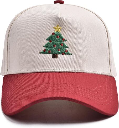 Christmas Trucker Hat for Women Men Two Tone Vintage Embroidered Baseball Cap Funny Gift in Kuwait