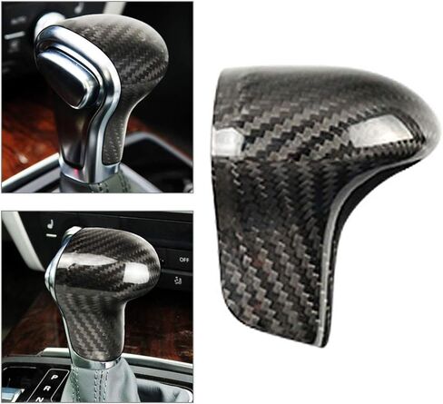GZYF Car Auto Real Carbon Fiber Gear Shift Knob Cover Trim Compatible with for Audi A4 2013-2016, A5 2012-2016, A6 2012-2015, A7 2009-2014, Q5 2013-2018, Q7 2013-2015, S6 S7 2013, Red in Saudi Arabia