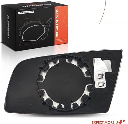 A-Premium Right Passenger Side Heated Mirror Glass with Backing Plate - Compatible with BMW 525xi, 528i 535i xDrive, 528xi, 530xi, 535i, 545i, 550i, 645Ci, 650i - Blue Exterior Side View Convex Mirror in Saudi Arabia