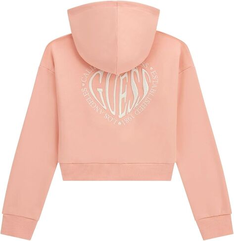 GUESS Girls' Eco Long Sleeve Hooded Sweatshirt with Zipper in Saudi Arabia