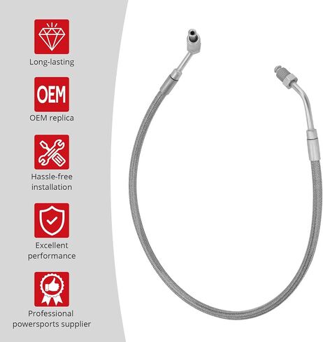 JAVIK Front Left Brake Hose Line Fit for Polaris Ranger 425 500 650 4x4 2x4 6x6 2000 2001 2002 2003 2004,OEM#1910484 in Saudi Arabia