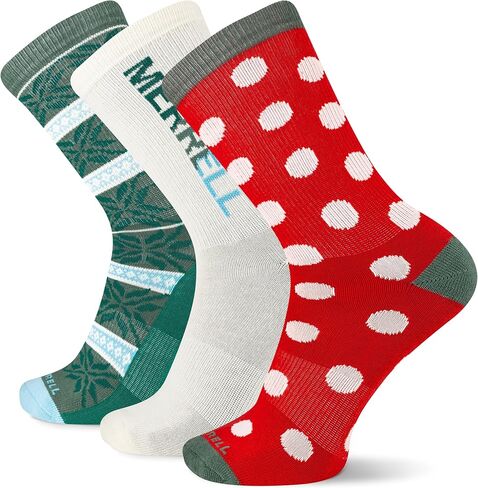 Merrell unisex-adult Men's and Women's Recycled Everyday Half Cushion Crew Socks - 3 Pairs - Breathable Hiking in Kuwait