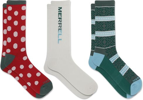 Merrell unisex-adult Men's and Women's Recycled Everyday Half Cushion Crew Socks - 3 Pairs - Breathable Hiking in Kuwait