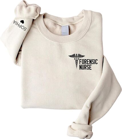 CHILLEVER Personalized Forensic Nurse Sweatshirt, Forensic Nursing Examiner and Correctional Nurse, Sane Nurses Gifts in Kuwait