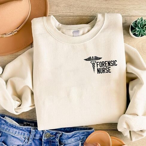 CHILLEVER Personalized Forensic Nurse Sweatshirt, Forensic Nursing Examiner and Correctional Nurse, Sane Nurses Gifts in Kuwait
