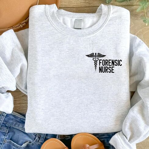 CHILLEVER Personalized Forensic Nurse Sweatshirt, Forensic Nursing Examiner and Correctional Nurse, Sane Nurses Gifts in Kuwait