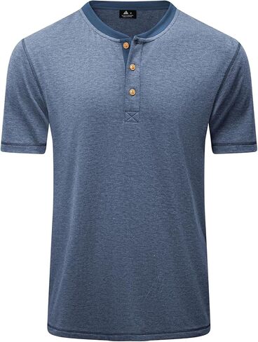 Men's Henley Shirts Short Sleeve Summer Casual Sport T-Shirts in Kuwait