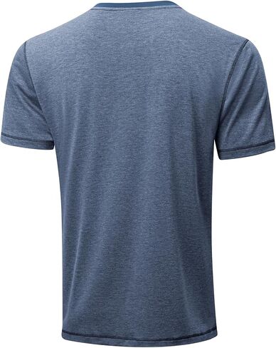 Men's Henley Shirts Short Sleeve Summer Casual Sport T-Shirts in Kuwait