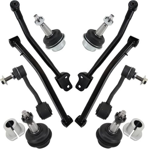 TRQ Front Suspension Kit Ball Joint Control Arm Sway Bar Stabilizer Link Compatible with 2020-2023 Jeep Gladiator 2018-2023 Wrangler in Saudi Arabia