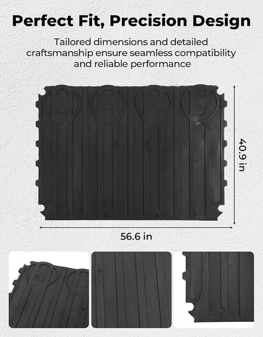 KEMIMOTO UTV TPE Cargo Bed Mat Liner Compatible with Polaris Ranger XD 1500 Crew, All Weather Protection Slush Liner, Easy Clean,NO Gaps Rear Bed Mat Accessories 2024 2025 Replace OEM#2889106 in Saudi Arabia