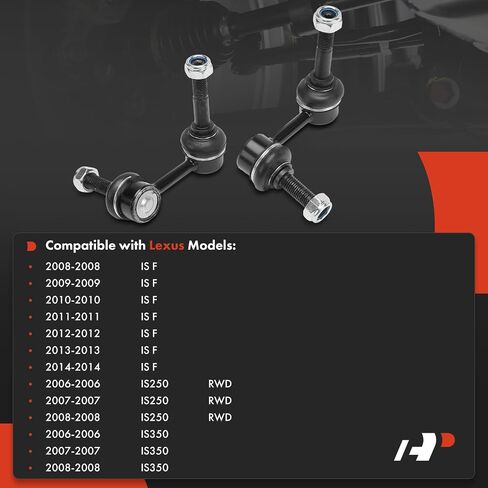 A-Premium 2 x Front Sway Bar Links Stabilizer Bar Links, Compatible with Lexus IS F 2008-2014, IS250/IS350 2006-2008 in Saudi Arabia