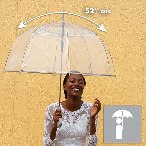 ShedRain Bubble Umbrella – See Through, Rain & Windproof Umbrella - Perfect for Weddings, Prom, Outdoor Events - Automatic Open in Kuwait