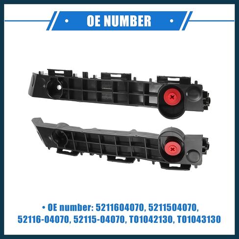 1 Pair Bumper Brackets Support Fender Cover Compatible for Toyota Tacoma 2016-2021, Durable Plastic Black Front Left Right Side Automotive Parts in Saudi Arabia