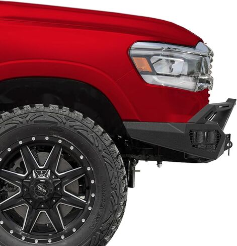 Hooke Road 19-24 Ram 1500 Front Bumper w/Over-Rider Hoop for 2019 2020 2021 2022 2023 2024 Dodge Ram 1500 (Exclude EcoDiesel, Rebel, TRX & Ram 1500 Classic) in Saudi Arabia
