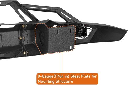 Hooke Road 19-24 Ram 1500 Front Bumper w/Over-Rider Hoop for 2019 2020 2021 2022 2023 2024 Dodge Ram 1500 (Exclude EcoDiesel, Rebel, TRX & Ram 1500 Classic) in Saudi Arabia