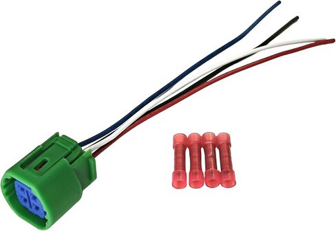 4 Pin Alternator Regulator Repair Wiring Harness Connector Pigtail Plug Fit for Toyota Lexus Scion Nissan Dodge Honda Acura Civic Odyssey Pilot Replaced OE# 90980-11964 in Saudi Arabia