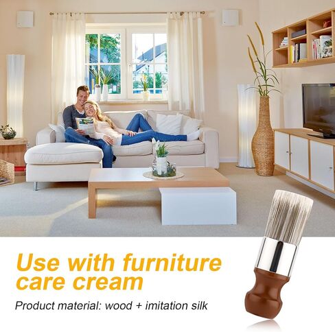 2pcs Salve Brush for Leather Furniture, Wood & Leather Cleaning Brush with Soft Nylon & Polyester Bristles, Brown in Kuwait