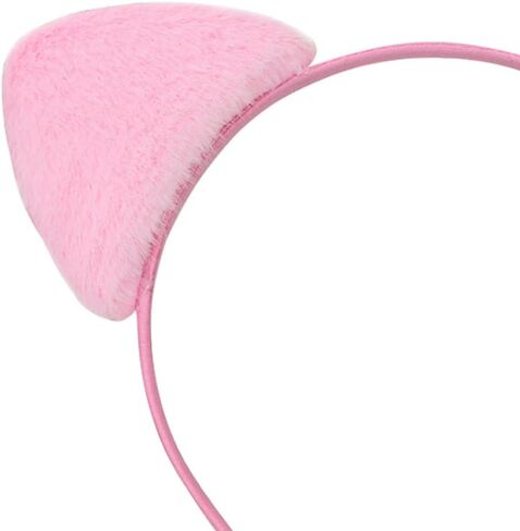 Furry Cat Ears Headband Women, Black Kitty Ear Cat Accessories for Halloween Cat Woman Costume Outfit in Kuwait