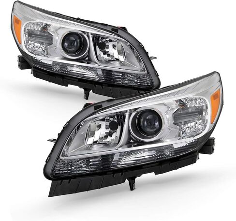 AKKON - Fits 2013-2015 Chevy Malibu 2016 Malibu Limited Eco LT LTZ [Projector Style] Halogen Chrome Headlights Pair Left+Right in Saudi Arabia
