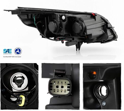 AKKON - Fits 2013-2015 Chevy Malibu 2016 Malibu Limited Eco LT LTZ [Projector Style] Halogen Chrome Headlights Pair Left+Right in Saudi Arabia