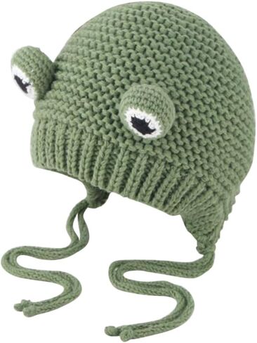 1Pc Adorable Knitted Hat for Warm Beanie with Fun Design for Outdoor Wear Cold Weather Soft and Comfortable for Green in Saudi Arabia