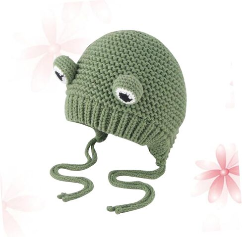 1Pc Adorable Knitted Hat for Warm Beanie with Fun Design for Outdoor Wear Cold Weather Soft and Comfortable for Green in Saudi Arabia