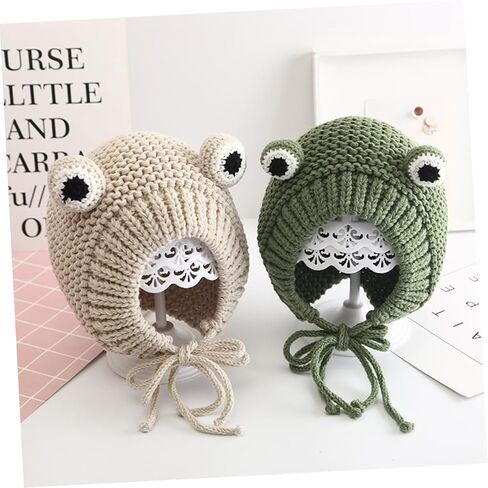 1Pc Adorable Knitted Hat for Warm Beanie with Fun Design for Outdoor Wear Cold Weather Soft and Comfortable for Green in Saudi Arabia