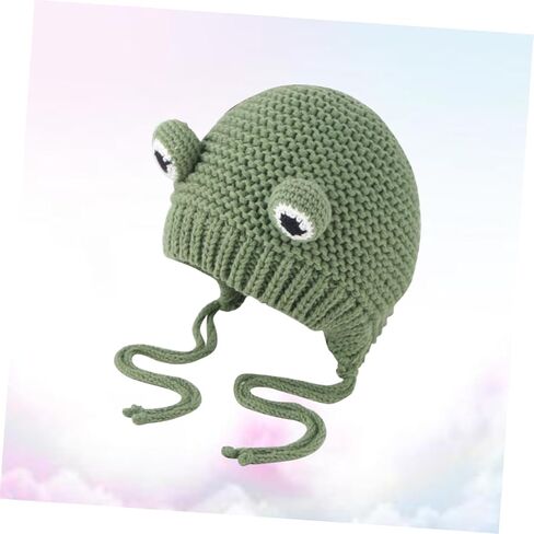 1Pc Adorable Knitted Hat for Warm Beanie with Fun Design for Outdoor Wear Cold Weather Soft and Comfortable for Green in Saudi Arabia