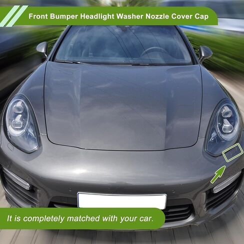 Front Right Bumper Headlight Washer Nozzle Cover Cap No.97050573200 Bumper Trim Nozzle Cover for Porsche Panamera 2014-2016 Black Plastic 1 Pcs in Saudi Arabia
