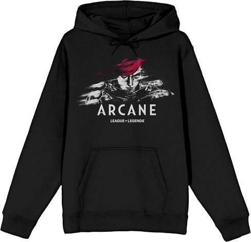 Bioworld Arcane Vi in Black and White, Logo text on Black Adult Hoodie in Saudi Arabia