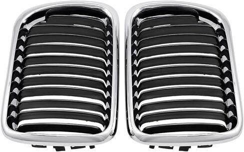 Front Bumper Kidney Grille for 1997 1998 1999 BMW E36 M3 3 Series 318i 323i (Chrome, Single Slat) in Saudi Arabia