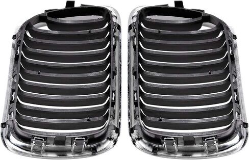 Front Bumper Kidney Grille for 1997 1998 1999 BMW E36 M3 3 Series 318i 323i (Chrome, Single Slat) in Saudi Arabia