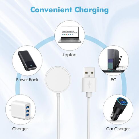 MoKo Charger Compatible with Gabb Watch 3, Portable Magnetic Charger Dock with 3.3 ft/1 m USB Charging Cable for Gabb Watch 3, Black in Saudi Arabia