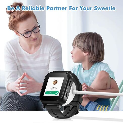 MoKo Charger Compatible with Gabb Watch 3, Portable Magnetic Charger Dock with 3.3 ft/1 m USB Charging Cable for Gabb Watch 3, Black in Saudi Arabia