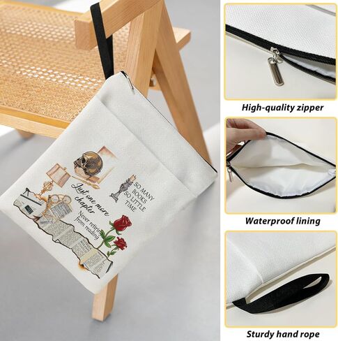 Coffee Book Sleeve, Book Lovers Gifts Book Pouch Book Sleeve with Zipper and Front Pocket Reader Gifts Birthday Gifts for Adult Teen Teacher -05 in Saudi Arabia