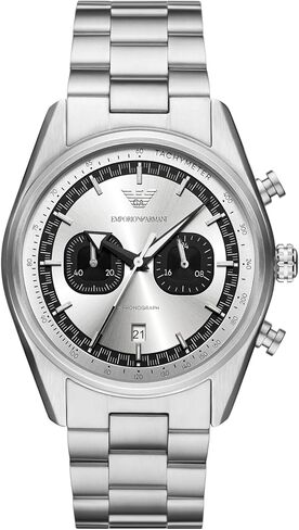 Emporio Armani Men's Chronograph Watch with Stainless Steel or Leather Band; Dress Watch for Men in Saudi Arabia