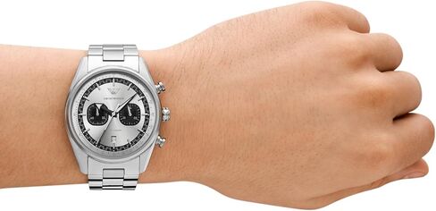 Emporio Armani Men's Chronograph Watch with Stainless Steel or Leather Band; Dress Watch for Men in Saudi Arabia