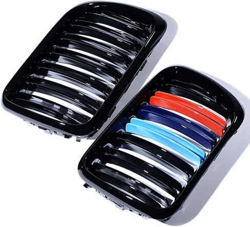Front Bumper Kidney Grille for 1997 1998 1999 BMW E36 M3 3 Series 318i 323i (Chrome, Single Slat) in Saudi Arabia