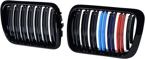 Front Bumper Kidney Grille for 1997 1998 1999 BMW E36 M3 3 Series 318i 323i (Chrome, Single Slat) in Saudi Arabia