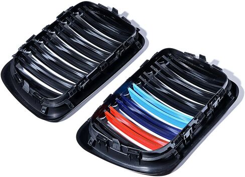Front Bumper Kidney Grille for 1997 1998 1999 BMW E36 M3 3 Series 318i 323i (Chrome, Single Slat) in Saudi Arabia