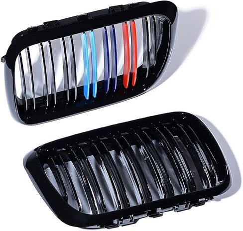 Front Bumper Kidney Grille for 1997 1998 1999 BMW E36 M3 3 Series 318i 323i (Chrome, Single Slat) in Saudi Arabia