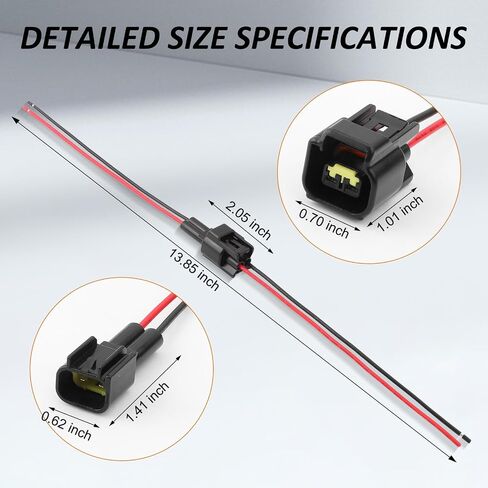 Connector Waterproof, 18AWG Electrical Car Auto Wire Connector Quick Disconnect Wire Connectors Male and Female for Car Truck Motorcycle Marine Boat (2pin 5 Kits) in Kuwait
