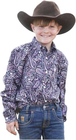 Cinch Boys' Mulberry Paisley Shirt in Saudi Arabia