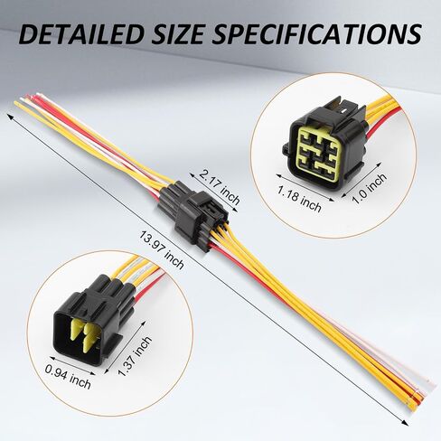 Connector Waterproof, 18AWG Electrical Car Auto Wire Connector Quick Disconnect Wire Connectors Male and Female for Car Truck Motorcycle Marine Boat (2pin 5 Kits) in Kuwait